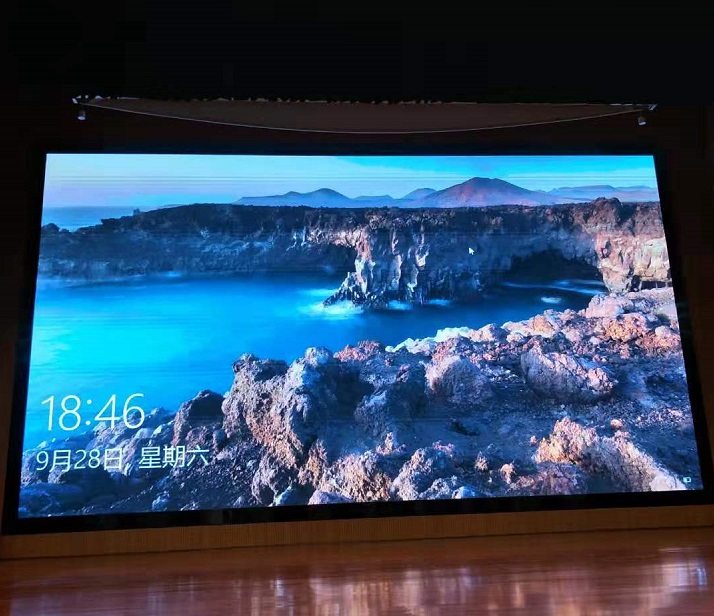 吉安市市政府60平方室内Q4 LED显示屏