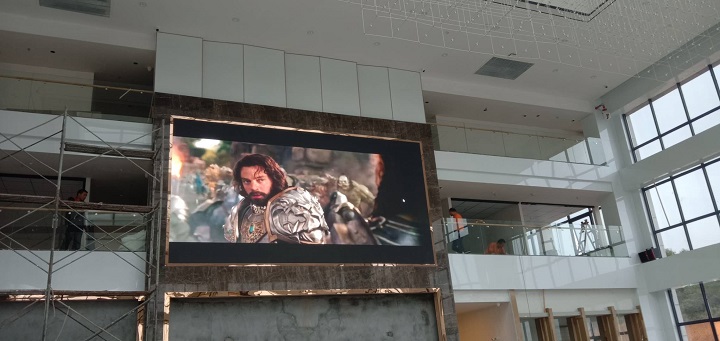 吉水万茂中心售楼部22平方室内Q4全彩屏